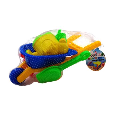 Homokozó szett talicskával hálóban, 82312