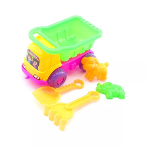 Homokozó szett dömperrel hálóban, 82313