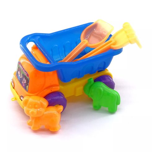 Homokozó szett dömperrel hálóban, 82313