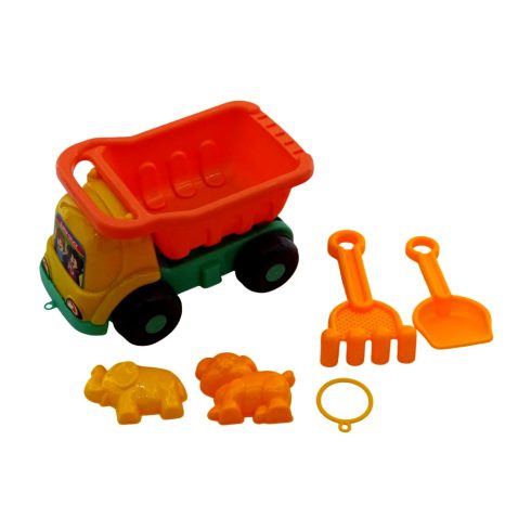 Homokozó szett dömperrel hálóban, 82313