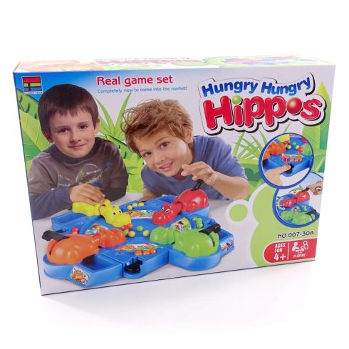 Éhes vízilovak - Hungry Hungry Hippos társasjáték - 82477