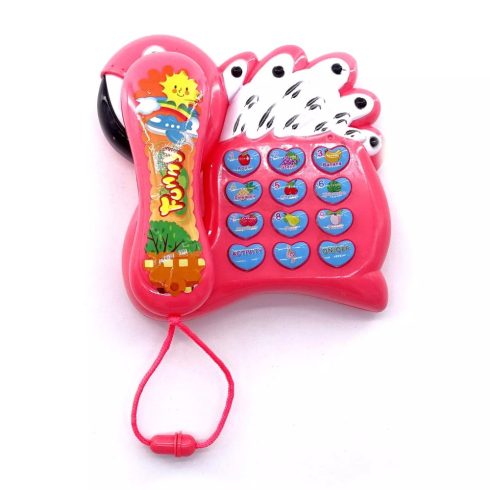 Telefon dobozban - flamingó - elemes - 82491