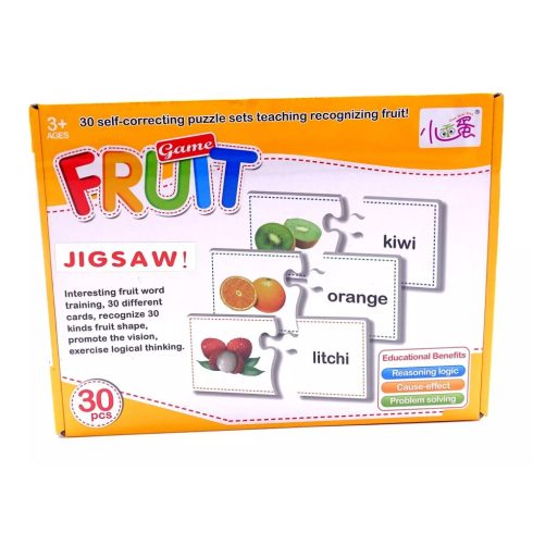 Oktató puzzle csomag - gyümölcsök - angol - 82563