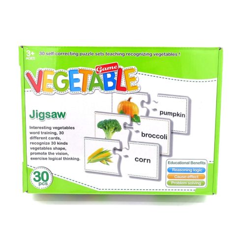 Oktató puzzle csomag - zöldségek - angol - 82565