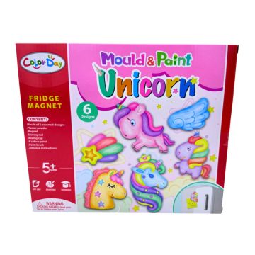 Gipszkiöntő hűtőmágnes játékszett, unikornisos, 82660