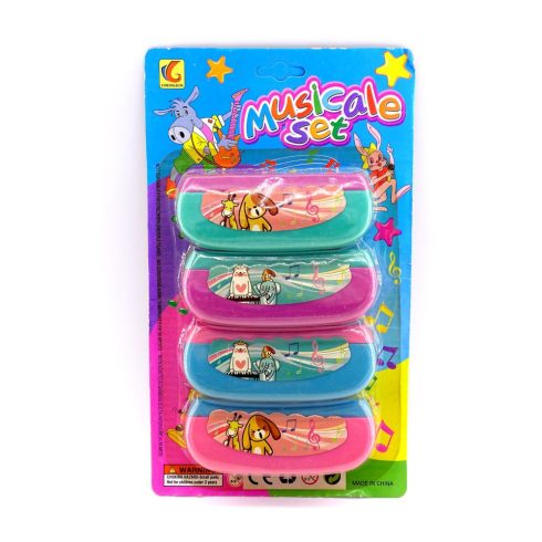 Szájharmonika szett lapon - 4 db - 82736