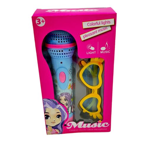 Mikrofon játékszett, elemes dobozban