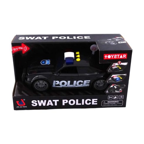 Rendőrautó dobozban, elemes, 82828