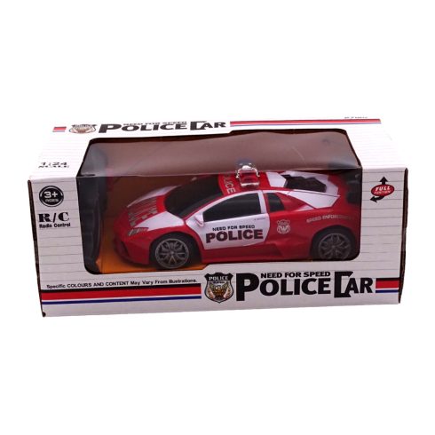 RC távirányítós rendőrautó dobozban, 2 csatornás, 82832