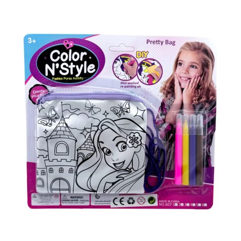 Táska színezős játékszett lapon, 82919