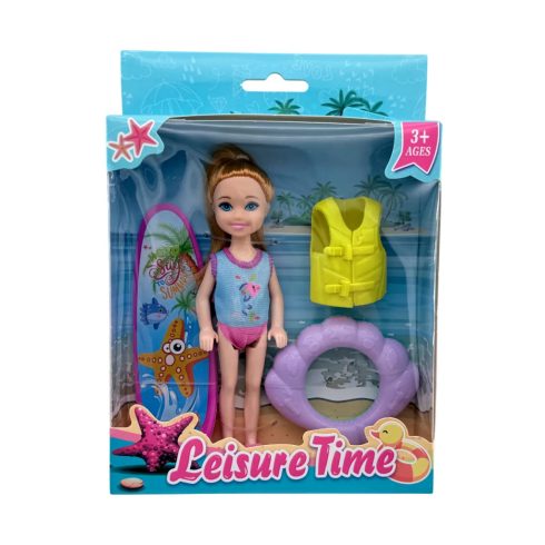 Fürdőző baba játékszett dobozban, 82922