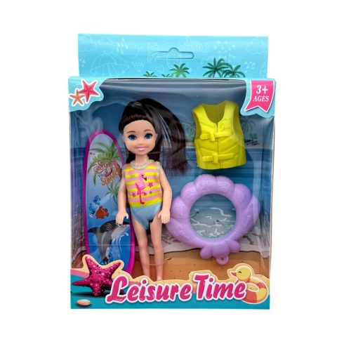 Fürdőző baba játékszett dobozban, 82922