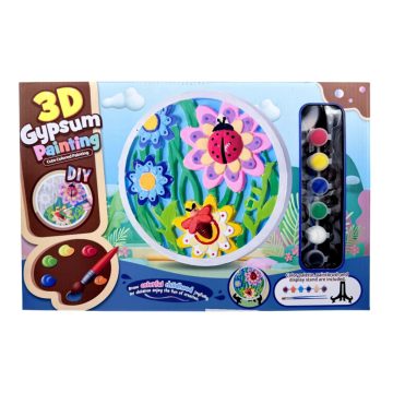 Gipszkifestő játékszett dobozban, rovarok, 82929