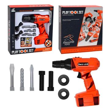 Fúró játékszett dobozban, elemes, 82979