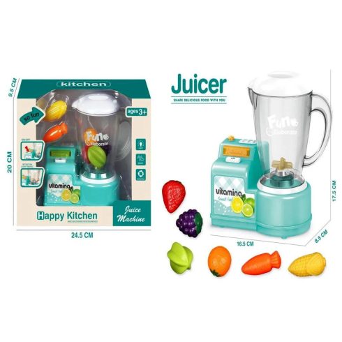 Turmixgép játékszett dobozban, elemes, 82980