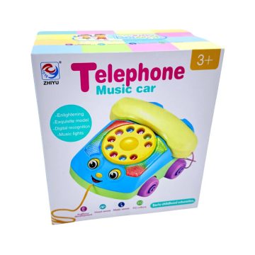 Húzós telefon dobozban, elemes, 82990