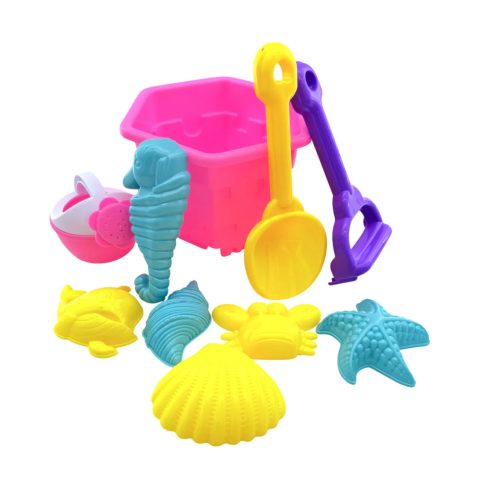 Homokozó formák + vödör játékszett hálóban, 82992