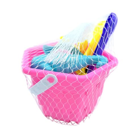 Homokozó formák + vödör játékszett hálóban, 82992