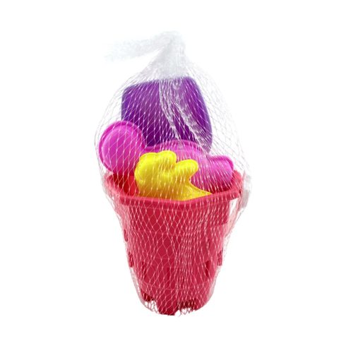 Homokozó formák + vödör játékszett hálóban, 82995