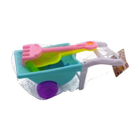 Homokozó játékszett talicskával hálóban, 82999