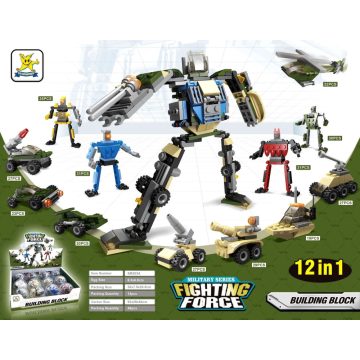 Építőjáték gömbben - átalakuló harckocsi - 90165