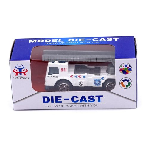 Fém rendőrautó dobozban - 90229