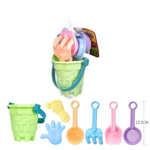 Homokozó szett + vödör hálóban - 90286