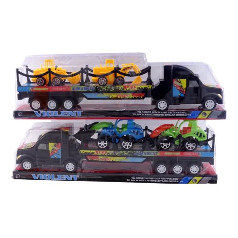 Munkagép szállító kamion szett platformon - 90581