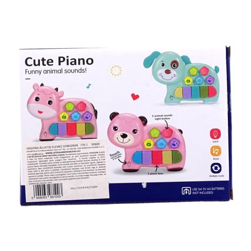 Állatos orgona dobozban - elemes - 90600